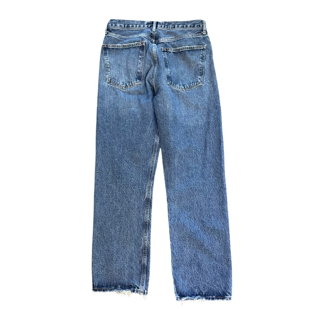 AGOLDE 90s Pinch Waist Straight Leg High Rise Medium Blue Denim Jeans Size 30 - Picture 4 of 12